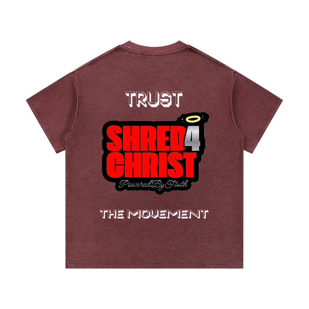 S4C Believe, Trust The Movement • Mineral Wash Waffle Knit T-Shirt