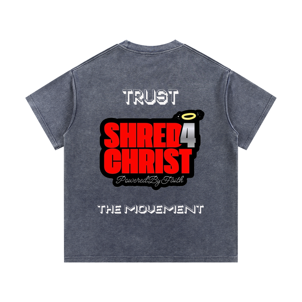 S4C Believe, Trust The Movement • Mineral Wash Waffle Knit T-Shirt