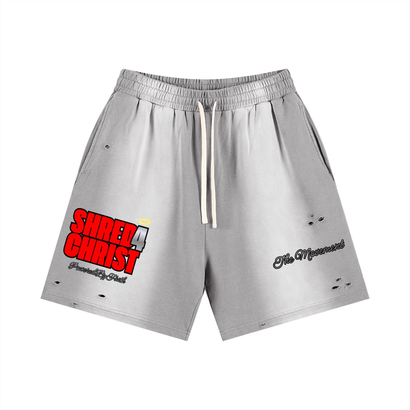 S4C ✝️ Sun Fade Distressed Shorts