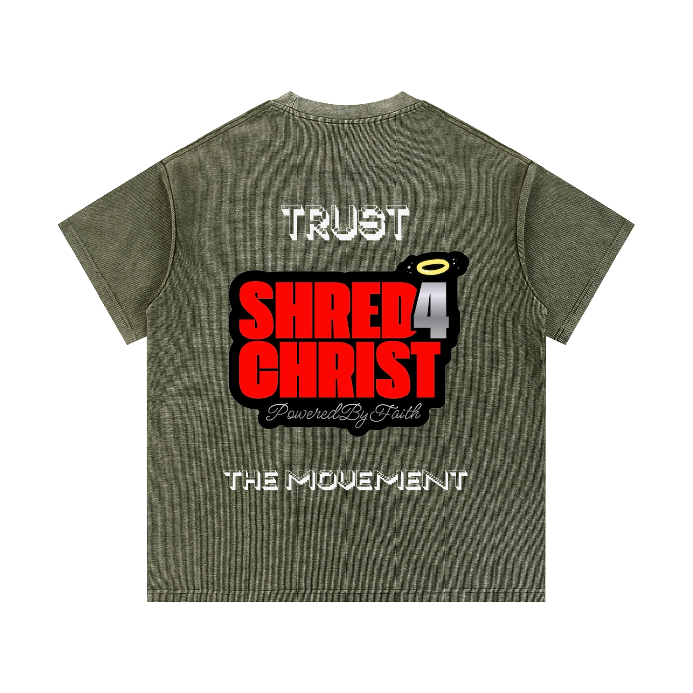 S4C Believe, Trust The Movement • Mineral Wash Waffle Knit T-Shirt