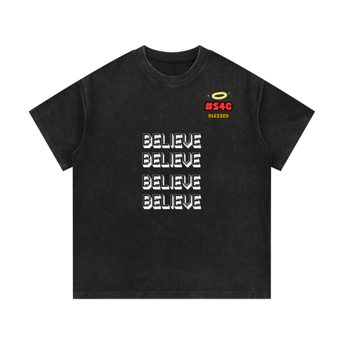 S4C Believe, Trust The Movement • Mineral Wash Waffle Knit T-Shirt