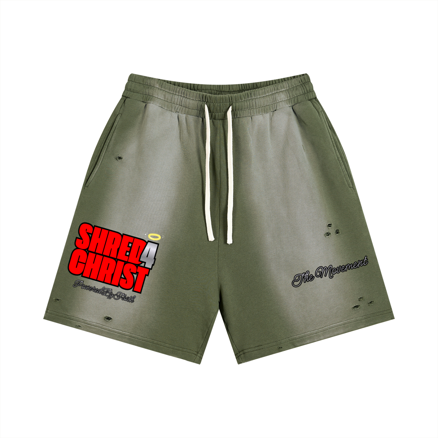 S4C ✝️ Sun Fade Distressed Shorts
