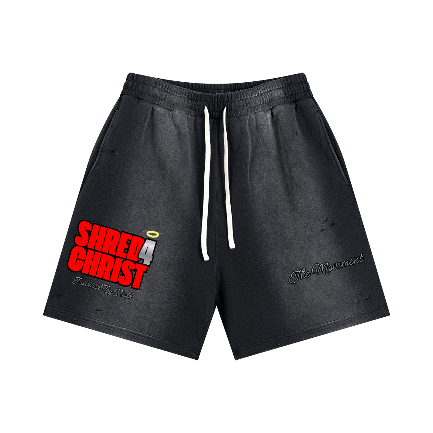 S4C ✝️ Sun Fade Distressed Shorts