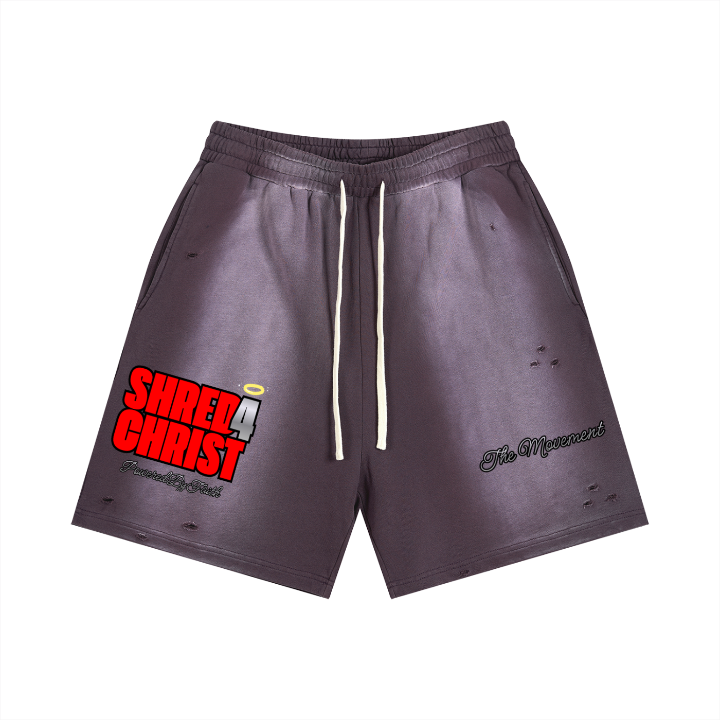 S4C ✝️ Sun Fade Distressed Shorts