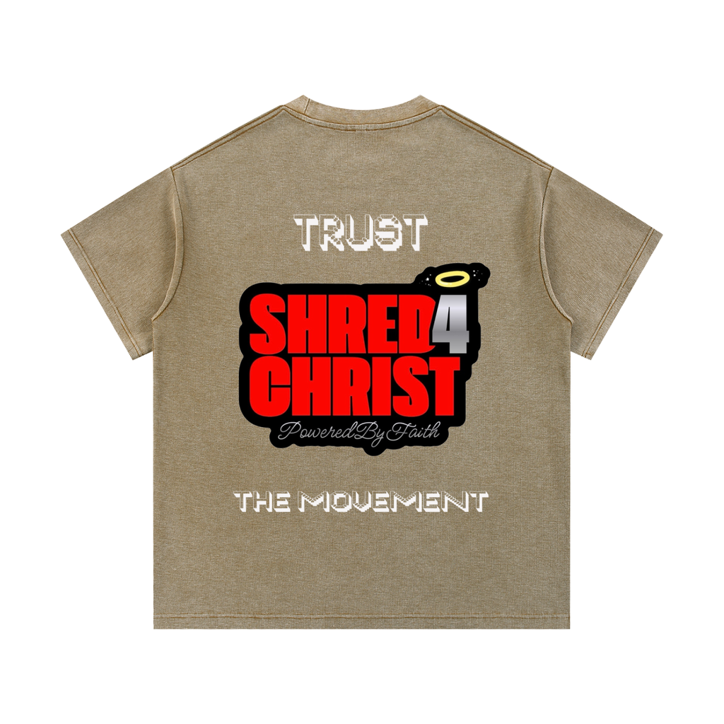 S4C Believe, Trust The Movement • Mineral Wash Waffle Knit T-Shirt